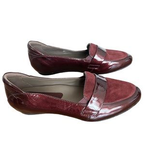 Earthies by Earth Breman Leather Burgandy Flat Loafer Size 8B